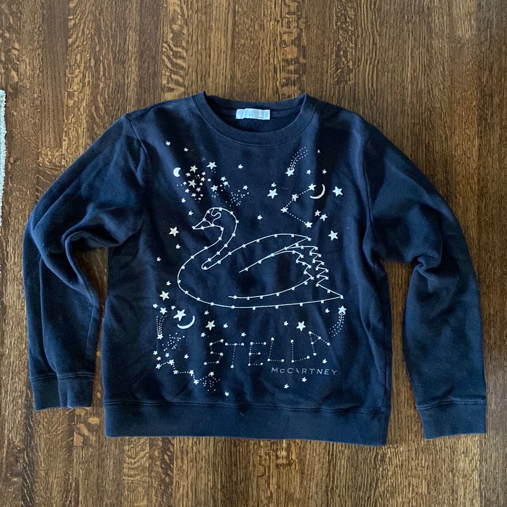 Cute Stella Mccartney Kids Girls Black Sweatshirt Sz 12